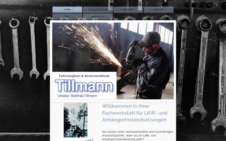 Screenshot of fahrzeugbau-tillmann.de