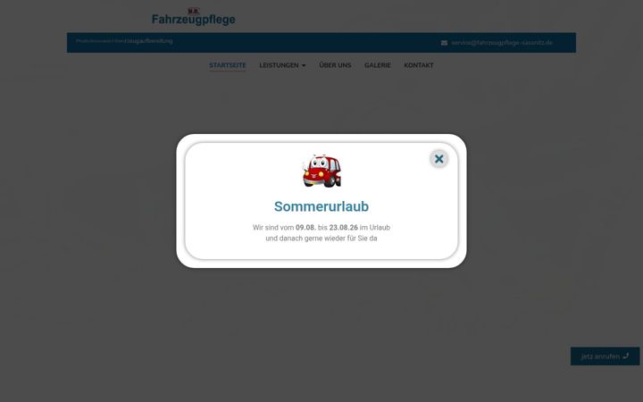 Screenshot of fahrzeugpflege-sassnitz.de