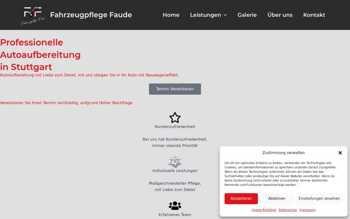 Screenshot of fahrzeugpflegefaude.de