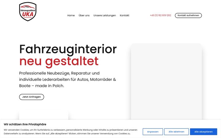 Captura de pantalla de fahrzeugsattlerei-uka.de
