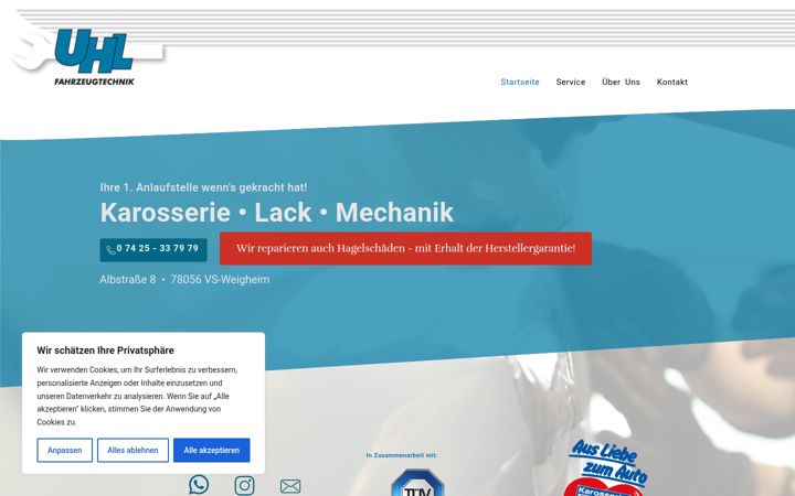 Screenshot von fahrzeugtechnik-uhl.de
