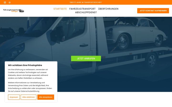 Screenshot of fahrzeugtransporte-solingen.de