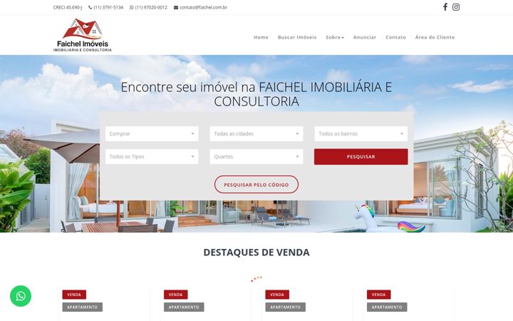 Screenshot of faichel.com.br