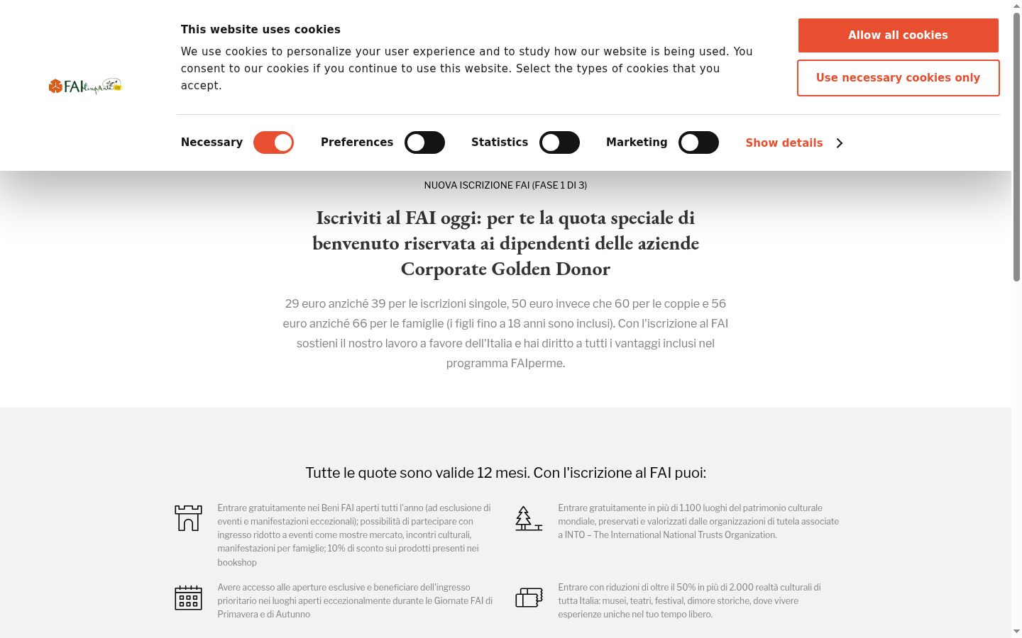 Screenshot van de toestemmingsbanner zoals getoond vóór enige interactie