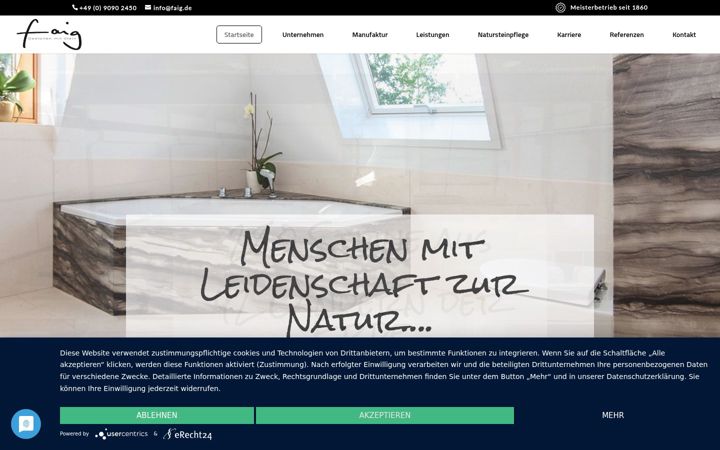 Screenshot von faig.de