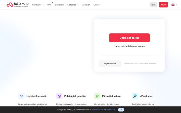 Screenshot of failiem.lv