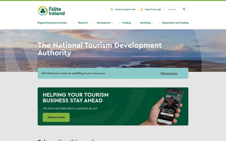Screenshot of failteireland.ie