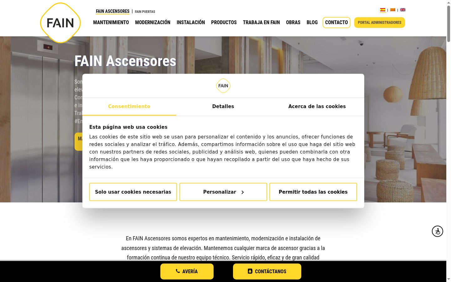 Screenshot des Einwilligungsbanners vor jeglicher Interaktion