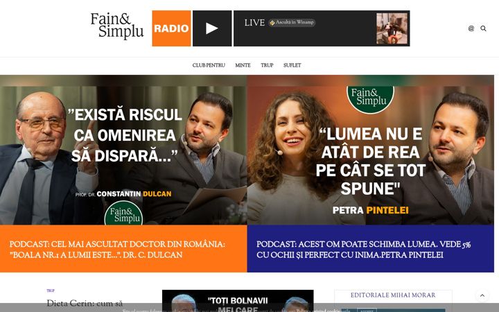 Screenshot of fainsisimplu.ro