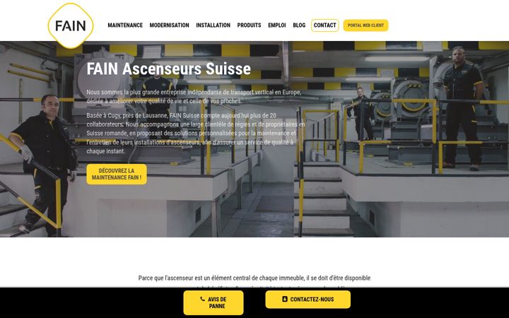 Screenshot of fainsuisse.ch