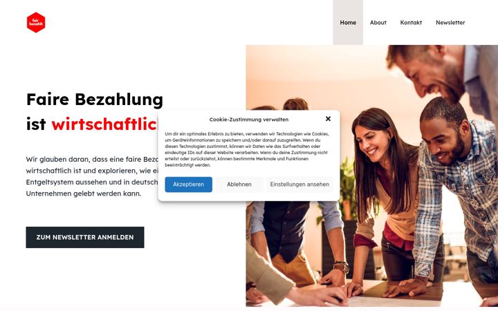 Screenshot von fair-bezahlt.de