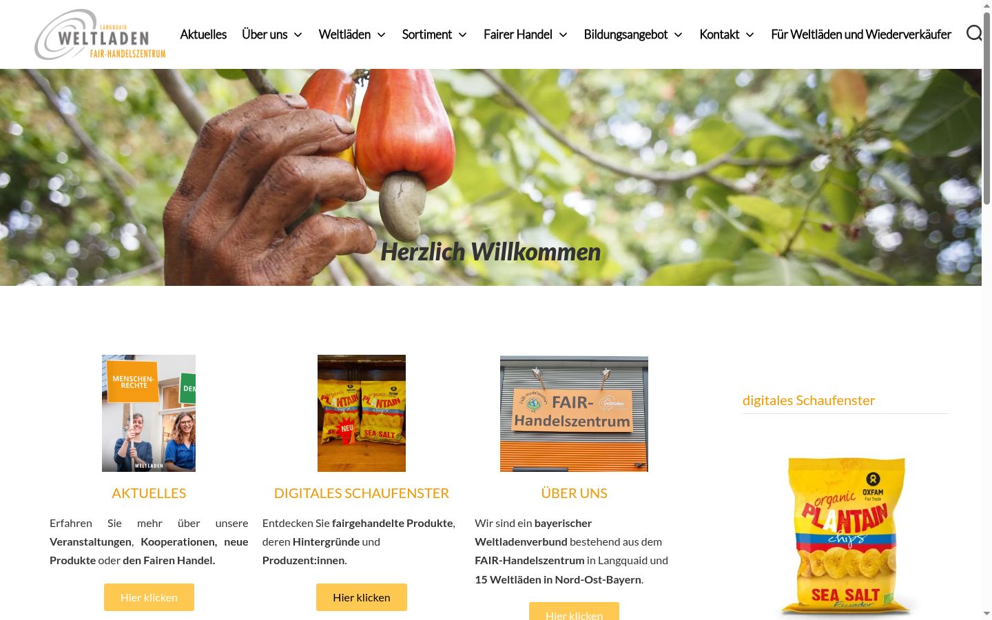 Screenshot des Einwilligungsbanners vor jeglicher Interaktion