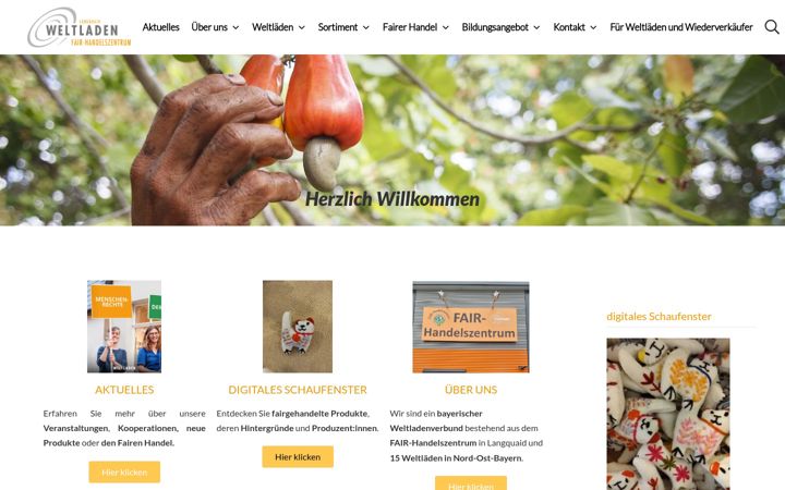 Kuvakaappaus sivustosta fair-handelszentrum.de