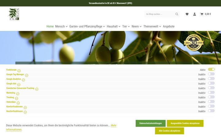 Screenshot von fair-natur.de