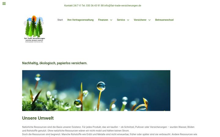 Screenshot of fair-trade-versicherungen.de