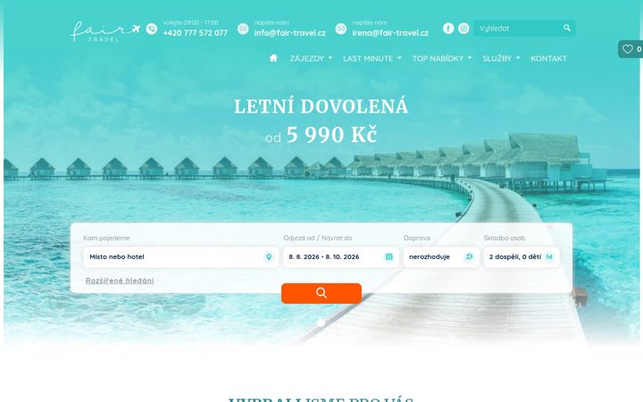 Screenshot of fair-travel.cz