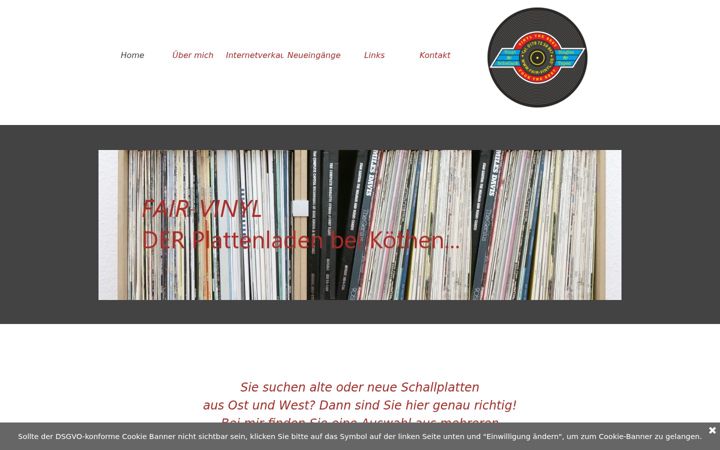 Screenshot von fair-vinyl.de