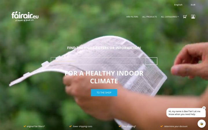 Screenshot of fairair.eu