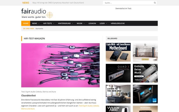 Screenshot of fairaudio.de