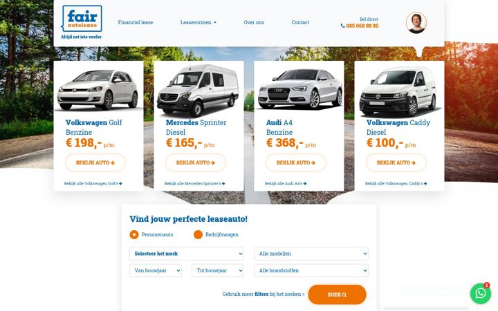 Screenshot of fairautolease.nl