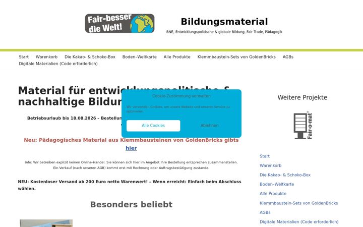 Screenshot von fairbesserdiewelt.de