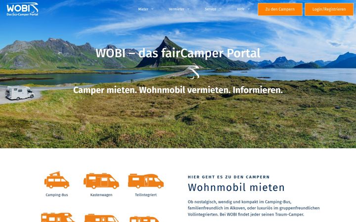 Screenshot ta' faircamper.de