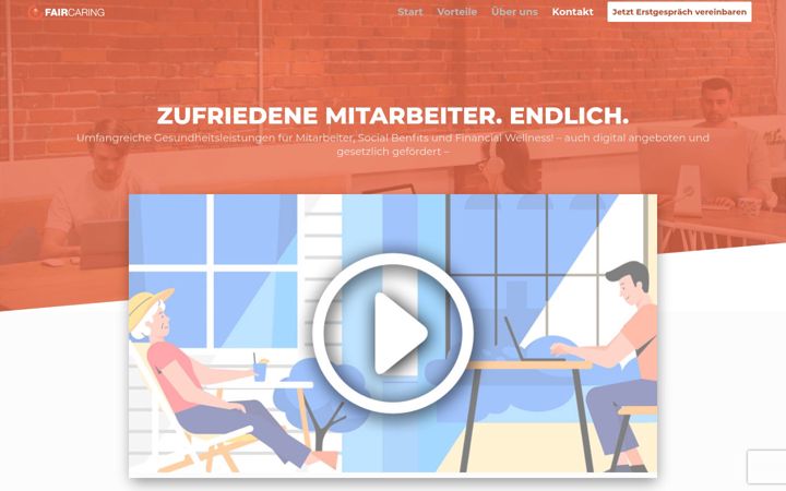 Screenshot of faircaring.de