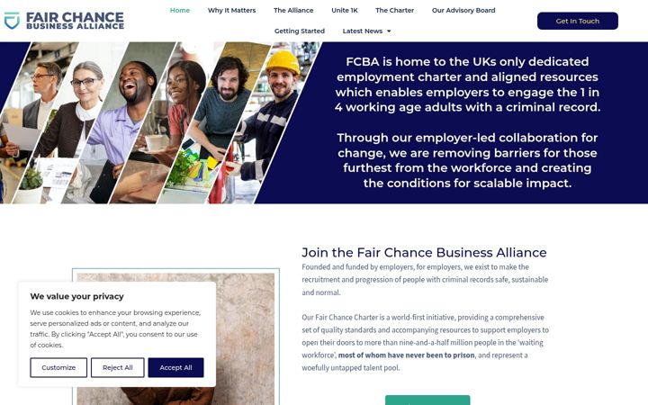 Screenshot of fairchancealliance.co.uk