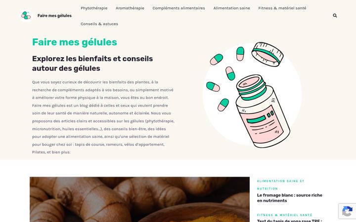 Screenshot of faire-mes-gelules.fr