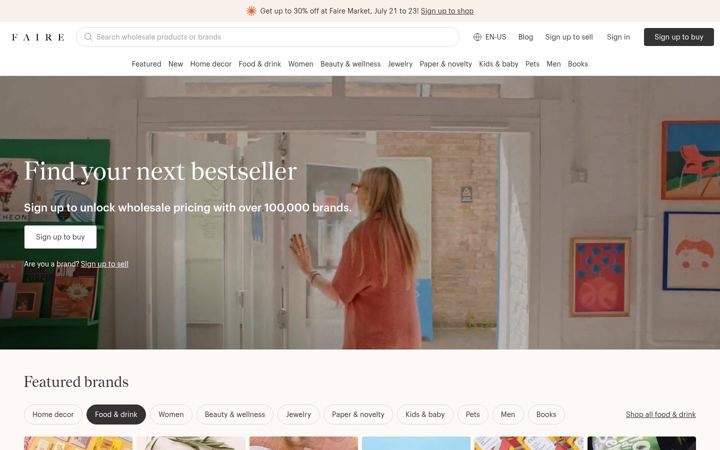 Skærmbillede af faire.com