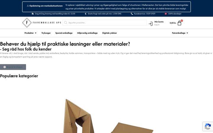 Screenshot of fairemballage.dk