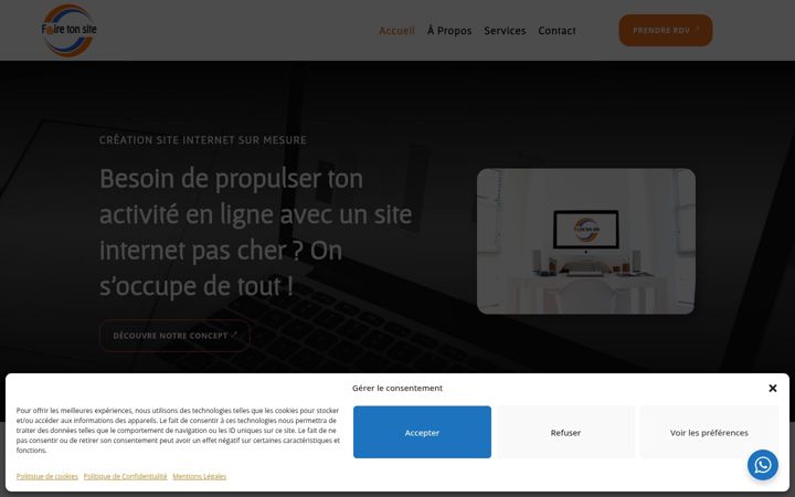 Screenshot of fairetonsite.fr