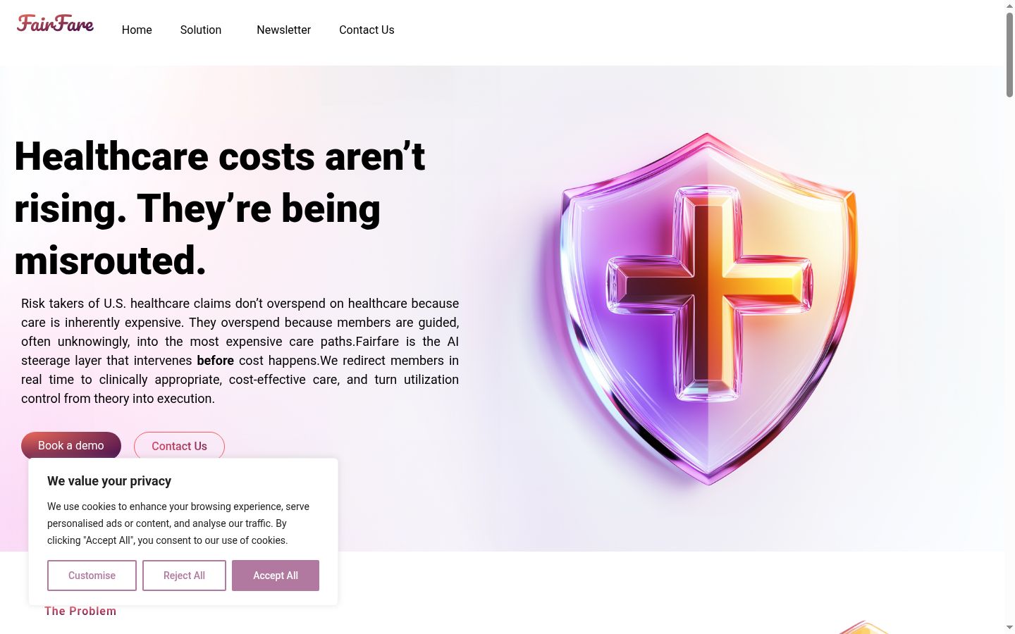 Sutikimo reklamjuostės, rodytos prieš bet kokią sąveiką, ekrano kopija