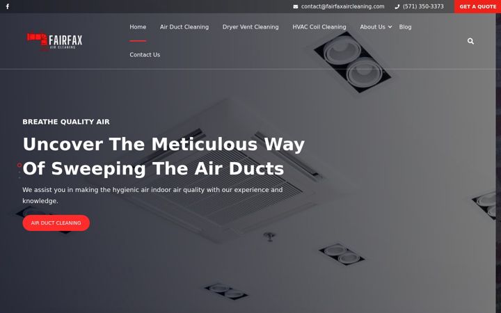 Screenshot of fairfaxaircleaning.com