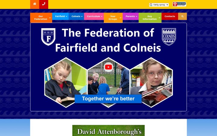 Screenshot stránky fairfieldandcolneis.co.uk