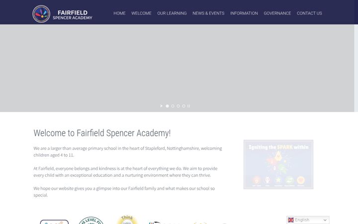 Screenshot of fairfieldspencer.org.uk