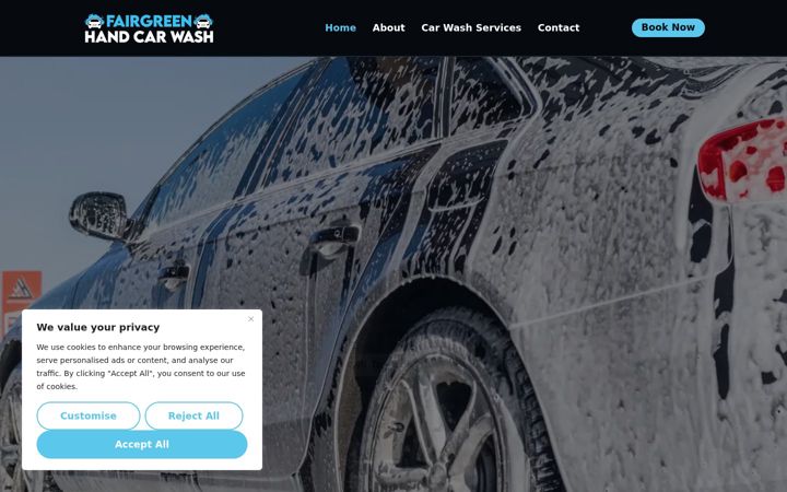 Screenshot von fairgreenhandcarwash.ie