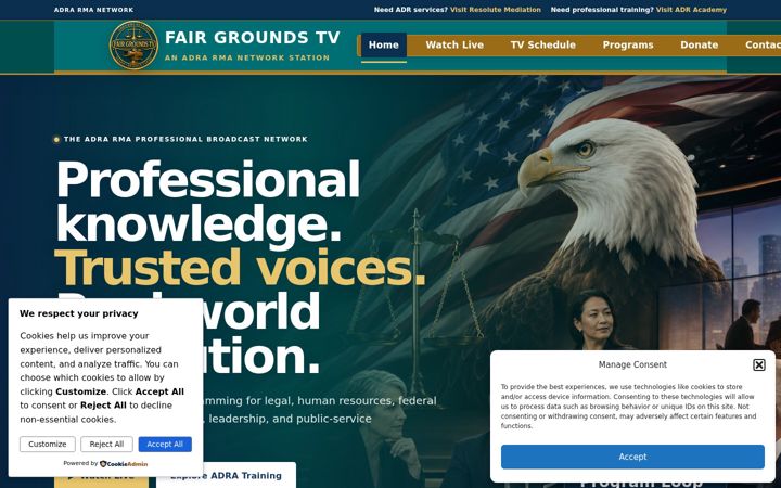 Screenshot of fairgroundstv.com