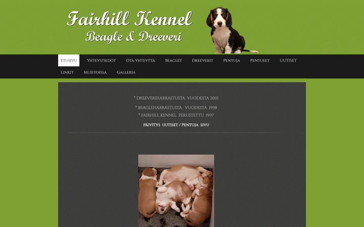Screenshot of fairhillkennel.com