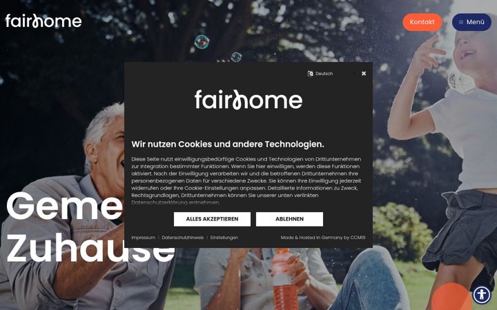 Екранна снимка на fairhome.de