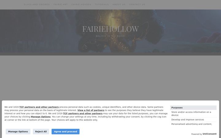 Screenshot of fairiehollow.com