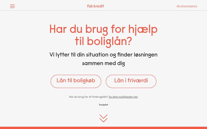 Screenshot of fairkredit.dk