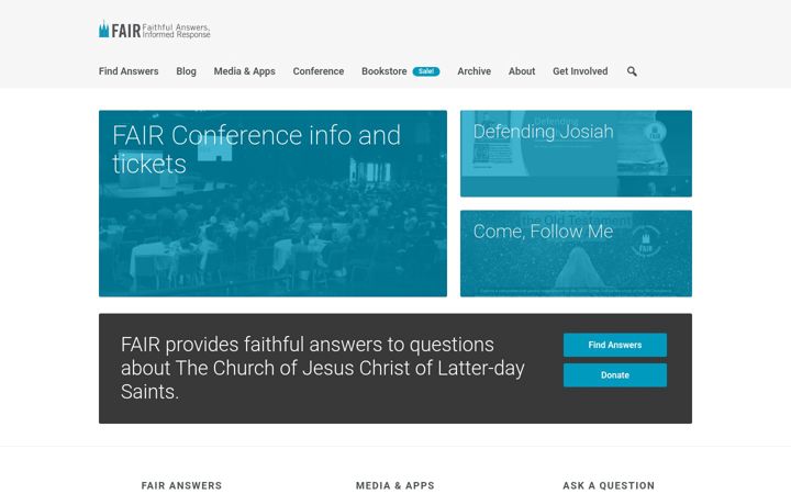 Screenshot of fairlatterdaysaints.org