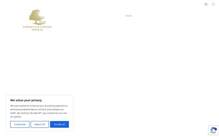 Screenshot stránky fairmilecountrysideservices.co.uk