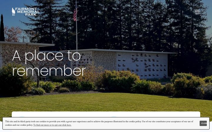 Screenshot of fairmontmemorialpark.com