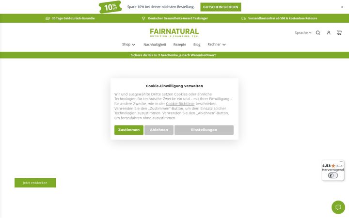 Screenshot of fairnatural.de