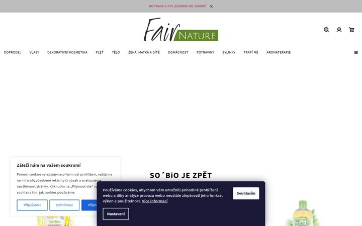 Screenshot of fairnature.cz