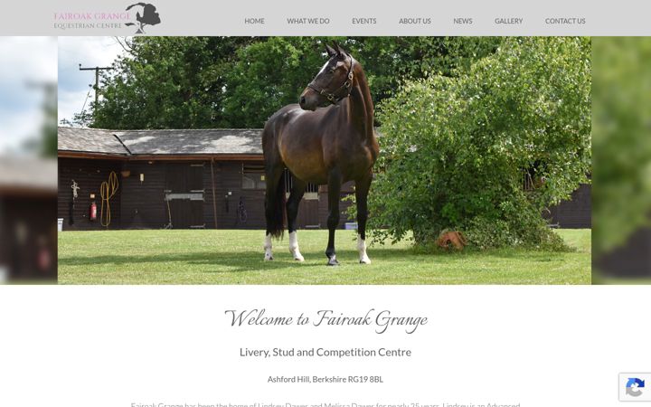 Screenshot stránky fairoakgrange.co.uk