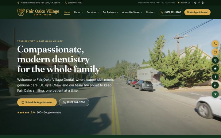 Screenshot of fairoaksvillagedental.com
