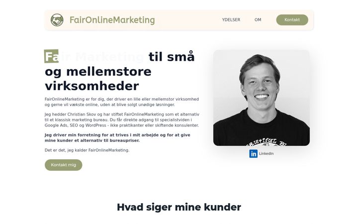 Screenshot of faironlinemarketing.dk